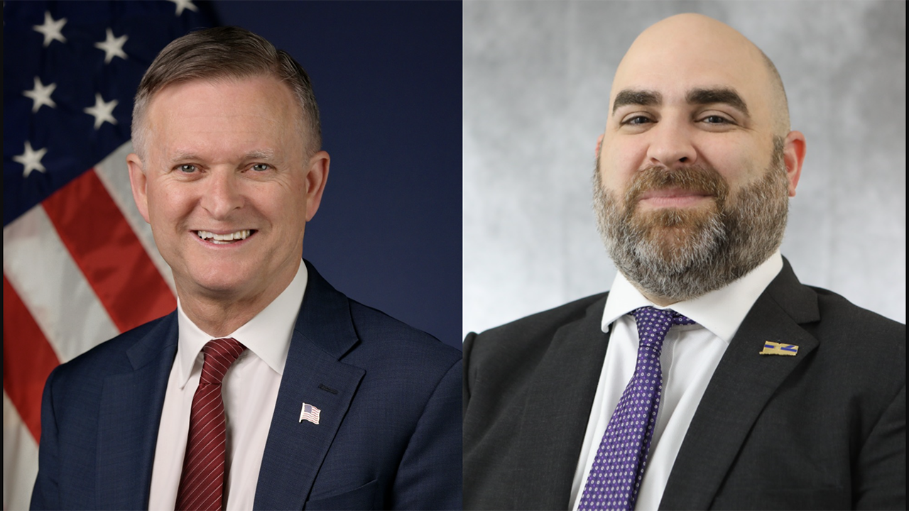 U.S. Deputy Transportation Secretary Steven Bradbury (left) and CTDOT Commissioner Garrett Eucalitto. (Photographs courtesy of the respective government agencies)